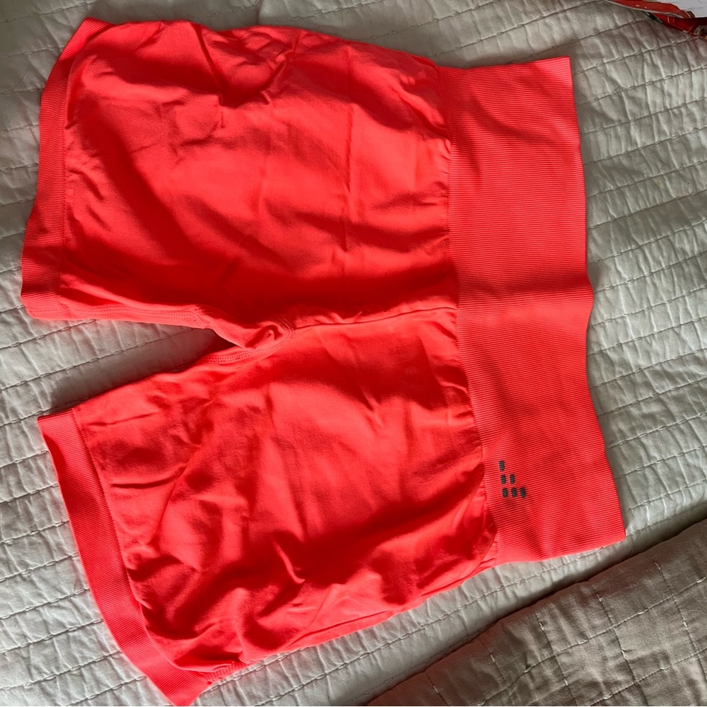 Spandex biker shorts- fun coral color!